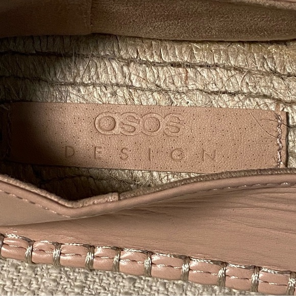 ASOS DESIGN / Pink & Rose Gold Joy Toe-Cap Espadrilles Size 10 - Picture 4 of 9